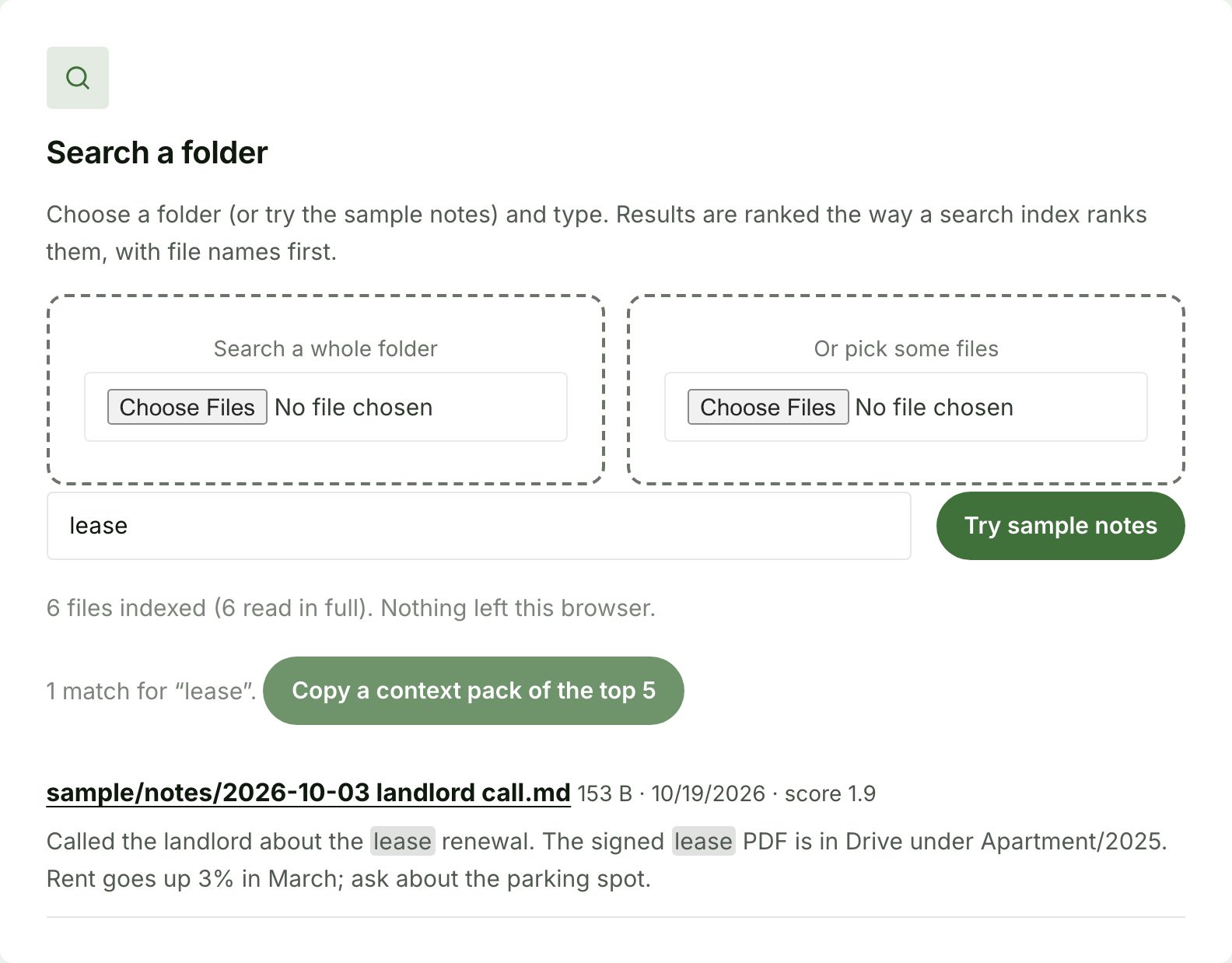 Search a folder on lostfound.mobcorp.cc